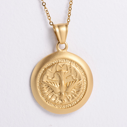 Ожерелья с подвеской в виде голубя мира в европейском стиле из нержавеющей стали для женщин