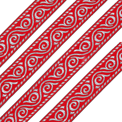 Лента для вышивки из полиэстера, жаккардовая лента, тирольская лента, для упаковки подарков, оформление партии, цветочный узор