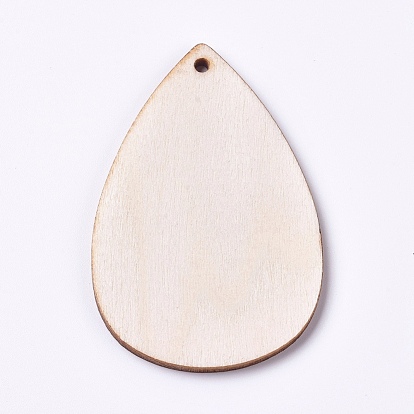 Colgantes de madera en blanco sin terminar, lágrima, para la fabricación de la joyería diy