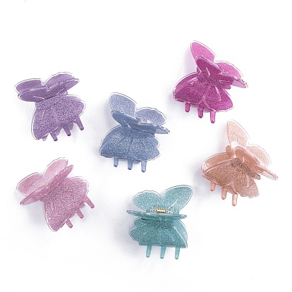 Butterfly PVC Claw Hair Clips, Hair Accessories for Women & Girls