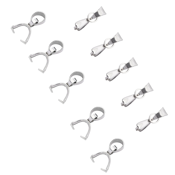 304 Stainless Steel Pendant Pinch Bails
