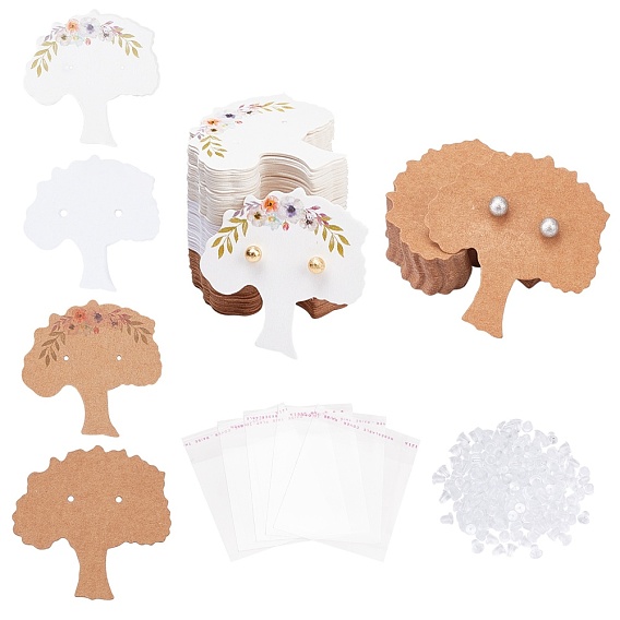 Cardboard Earring Display Cards, Tree
