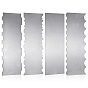 4Pcs 4 Styles Cake Cream Stainless Steel Scraper, Bakewere Tool, Rectangle