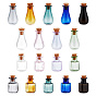 18шт 18 цвета стеклянные пробки бутылки орнамент, стеклянные пустые бутылки желаний, флаконы своими руками для подвесных украшений
