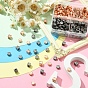 CCB Plastic Beads, Horizontal Hole, Flat Round/Cube with Letter