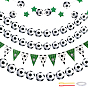 4 pièces 2 styles bannière suspendue de football en papier, pour la décoration de fête, avec 2 sacs 2 styles bannière suspendue