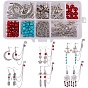 DIY Ohrring machen, mit natürlichen & synthetischen Edelsteinperlen, 304 Edelstahl Ohrstecker Komponenten, Legierungszubehör und Messing Ohrhaken