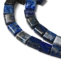 Natural Lapis Lazuli Beads Strands, 2-Hole, Square