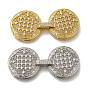 Полка покрытие плоская круглая латунь микропаве прозрачный кубический цирконий складные застежки, долговечный, без свинца и без кадмия