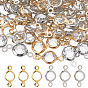 160 шт. 2 цвета латунные подвески-подвески со стразами, плоские круглые ссылки