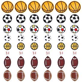 48 шт 8 стиль компьютеризированной вышивки ткань утюг на / пришить заплатки, аксессуары для костюма, аппликация, мяч тема