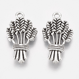 Осенняя тематика подвески из сплава в тибетском стиле, колосья пшеницы прелести