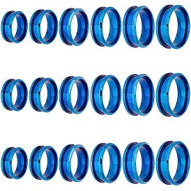 18шт 6 размер 201 настройки кольца для пальцев с канавкой из нержавеющей стали, кольцевой сердечник, для изготовления инкрустации