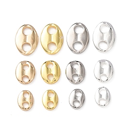 Латунные соединители прелести, овальные звенья кофейного зерна, долговечный, стойки покрытие