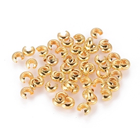 Brass Crimp Bead Covers, Round