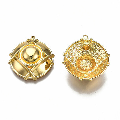Crémaillère pendentifs en alliage placage, sans cadmium et sans plomb, demi-tour
