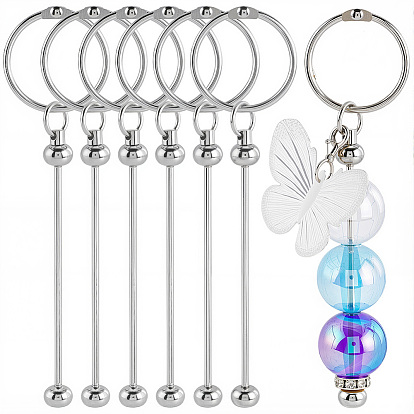 10 шт. железные застежки для брелоков с бусинами
