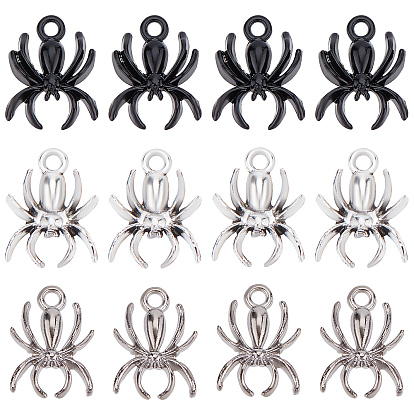 60 шт 3 стили подвески из сплава, паук
