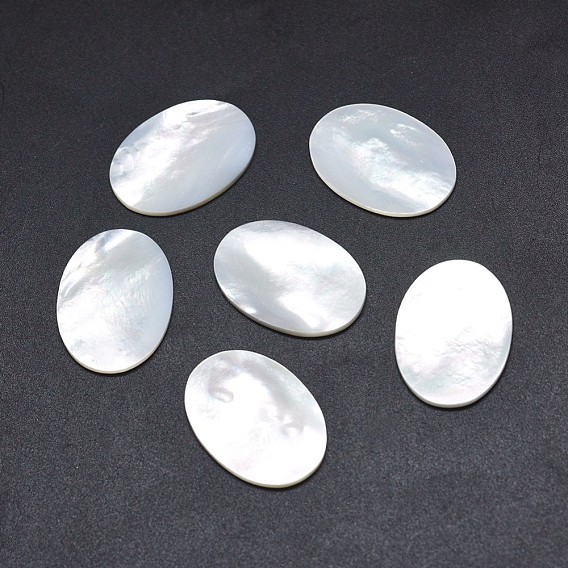 Cabochons coquille, ovale