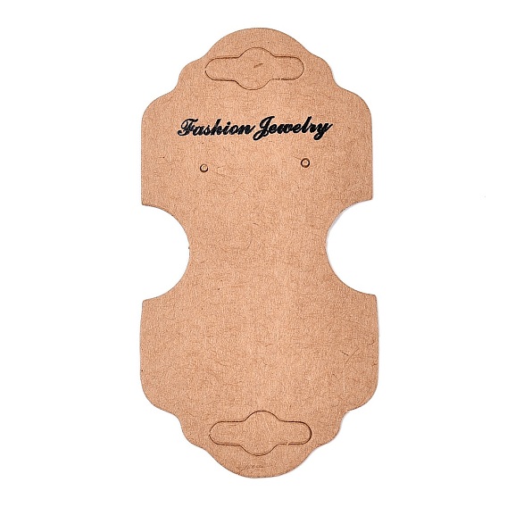 Складные крафт-бумажные карточки для демонстрации ювелирных изделий с отверстием для подвешивания, для хранения ожерелий, браслетов, сережек