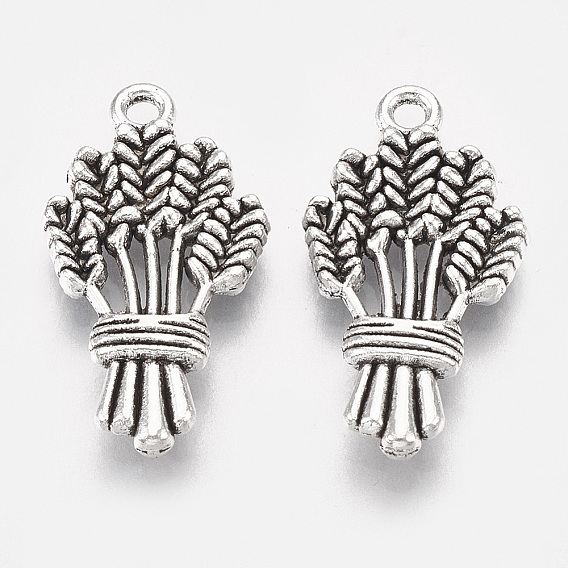 Осенняя тематика подвески из сплава в тибетском стиле, колосья пшеницы прелести