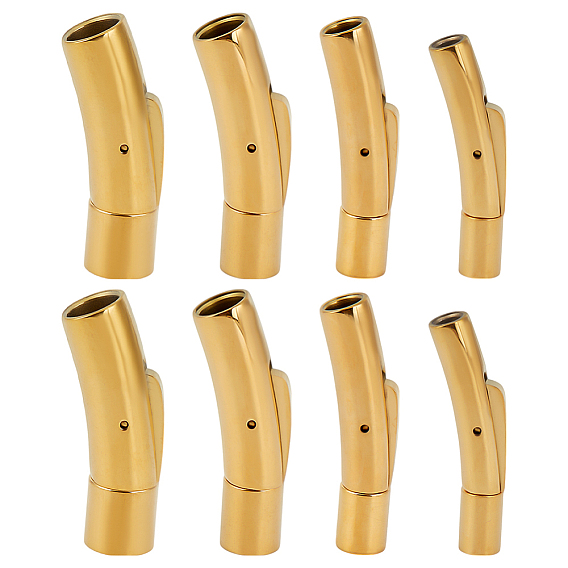 8 шт. 4 стили байонетные застежки из нержавеющей стали, с кнопками, изогнутая трубка