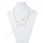 Bohemian Crystal Layered Necklace with Baroque Charm for Women