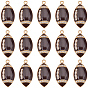 20 Emaille-Anhänger aus PC-Legierung, mit Strass, Rugby-Charme, golden