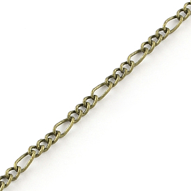 Iron Figaro Chains, with Spool, Soldered, 5.3x2.6x0.6mm