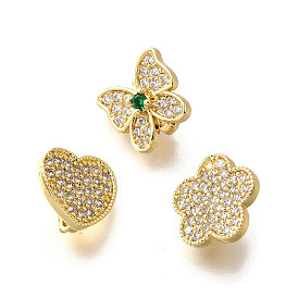 Латунные микро проложить кубического циркония прелести, реальный 18 k позолоченный