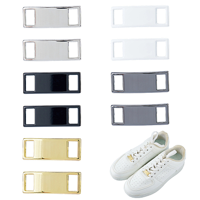 10шт. 5 цвета, пряжка для обуви из сплава, прямоугольные