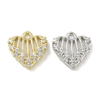 Подвеска из латуни с цирконием на День Святого Валентина, долговечный, без кадмия, без никеля и без свинца, сердце прелести