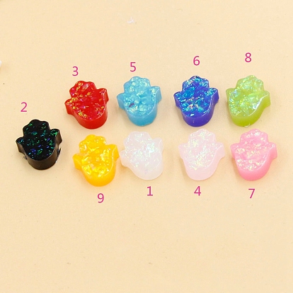 Opaque Resin Beads, Hamsa Hand