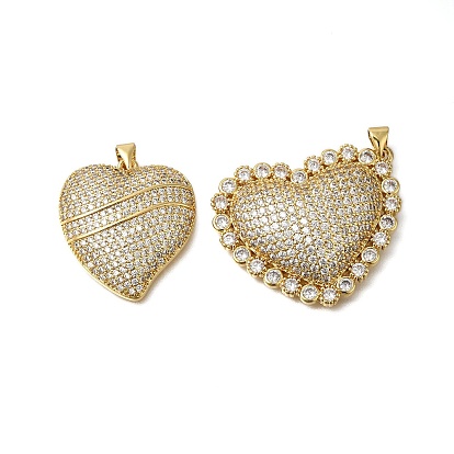 Стойка металлическая латунная микропрофилированная кубическая циркония подвески, долговечный, без свинца и без кадмия, сердце прелести