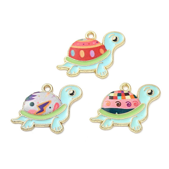Подвески из эмалевого сплава с покрытием из легкого золота, черепаховый шарм