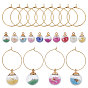 Наборы для изготовления подвесок для бокалов своими руками, включает 10 шт. 10 цветные прозрачные стеклянные подвески в виде шаров и 15 шт. латунные кольца-подвески для вина