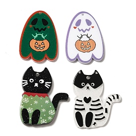 Halloween Acrylic Pendants, Ghost/Cat