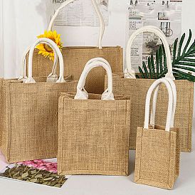 Blank Burlap Bags Totes with Handle, Rectangle
