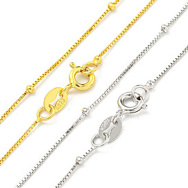 925 Sterling Silver Box Chain Necklaces
