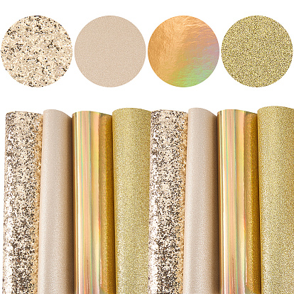 8шт. 4 цвета, искусственная кожа, diy craft, прямоугольные