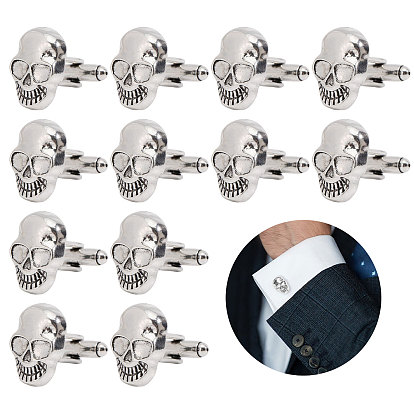 6пары запонок из сплава, череп