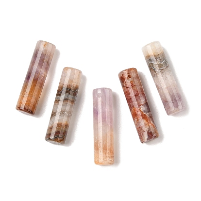 Подвески из натурального аметиста и кружевного агата, колонка прелести