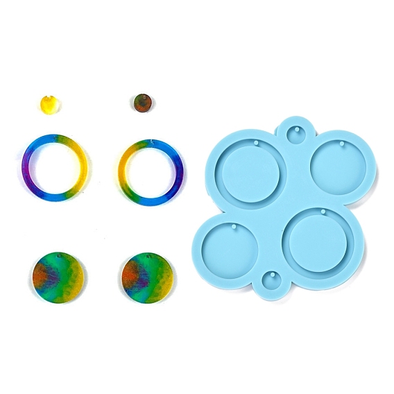 DIY силиконовые формы кулон, для изготовления сережек, формы для литья смолы, для уф-смолы, изготовление ювелирных изделий из эпоксидной смолы, кольцо