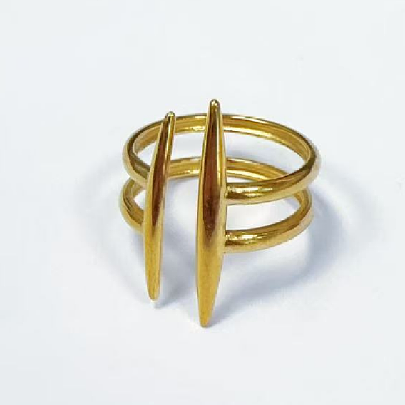 304 из нержавеющей стали манжеты кольца, открытое кольцо для женщин, ионное покрытие (ip)