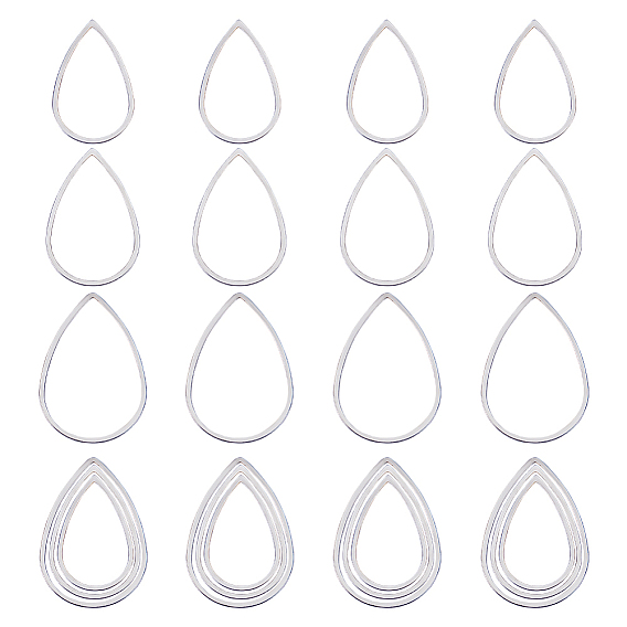 60 шт. 3 размеры 304 соединительное кольцо из нержавеющей стали, слеза