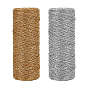2 рулоны 2 цвета полиэстер плетеный металлический шнур, для упаковки подарков, круглые