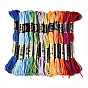 6-Ply Polyester Embroidery Floss, Cross Stitch Threads, Segment Dyed Gradient Color/Christmas/Autumn Color Series