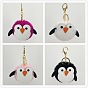 Cute Penguin Fur Ball Keychain Pendant Cartoon Penguin Keyring Bag Charm