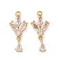 Латунные микро проложить кубического циркония подвески, без никеля 