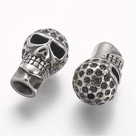 304 Stainless Steel Beads, Skull